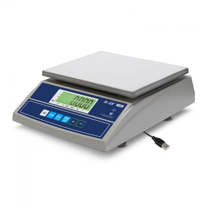 Фасовочные настольные весы M-ER 326 AFL-15.2 Cube c USB-COM LCD