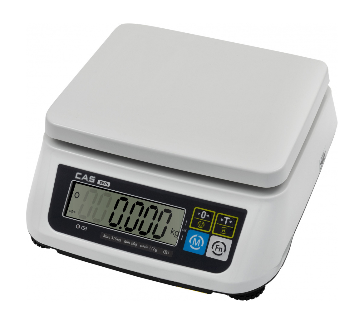 Настольные порционные весы CAS SWN-15 до 15 кг