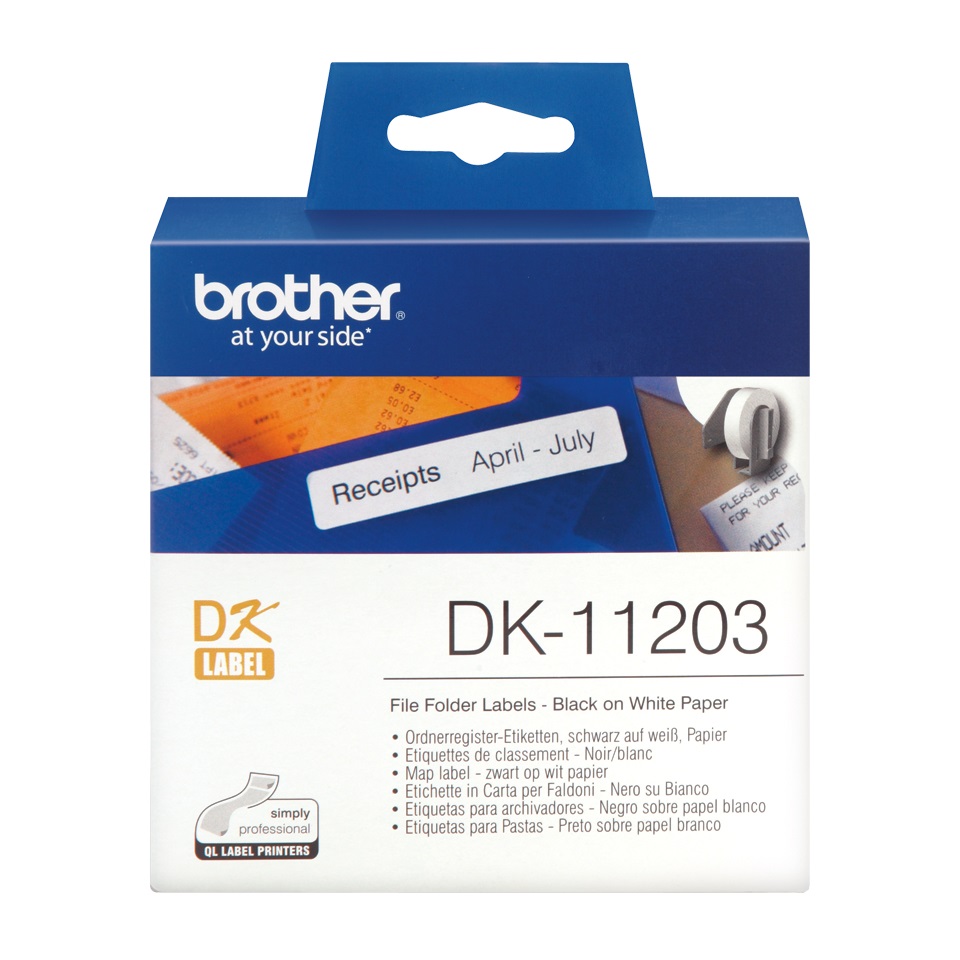 Самоклеящиеся бумажные этикетки Brother DK11203