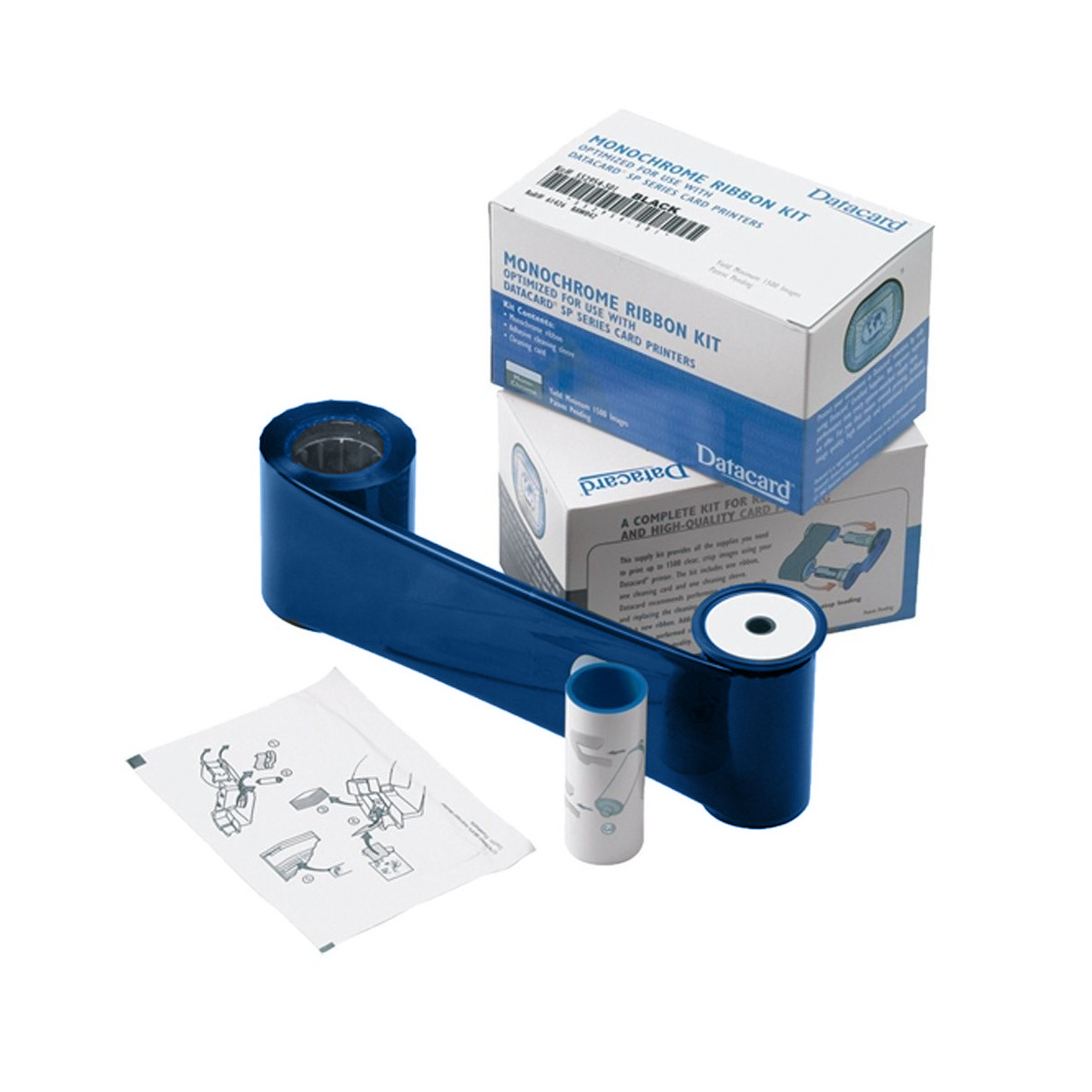 Набор для печати: лента Royal Blue синяя, чистящий ролик и карта для принтера Datacard Sigma DS1, DS2, DS3 525900-003