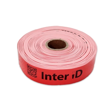 Браслет пластиковый для термопечати 279мм*25мм, 200шт./р., цвет красный, вт. 25