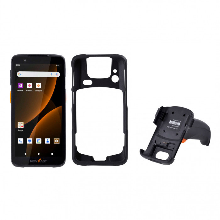 Комплект ТСД MERTECH MovFast S55 Android 13, 4 ГБ / 64 ГБ, рукоятка, чехол, стекло, ремешок 10010