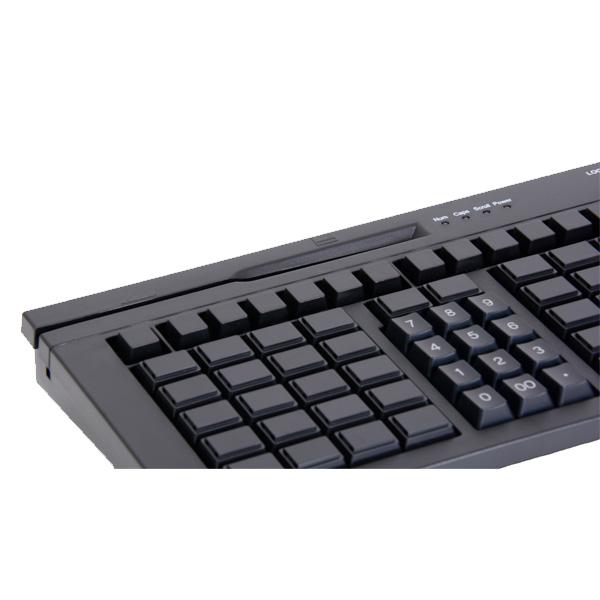 Клавиатура программируемая POScenter S67B, мембранного типа, 63 клавиши, MSR, ключ, USB, 3,0 м., черная 736533