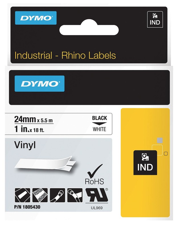 Лента DYMO для принтеров DYMO LM 160, 210D, 280, PnP, 420P, 500 TS; Rhino Pro 6000, 5200, 4200 S0718240|18482