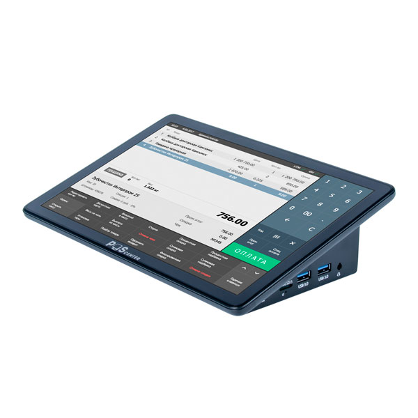 Сенсорный POS-терминал POScenter Wise Lite 2V2, 10.1", Intel Celeron J4105, M2 SSD 128 Гб, 8 Гб LPDDR4, без АКБ, без ОС, черный 8257