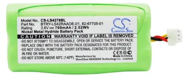 Аккумулятор для сканера штрих-кода Zebra DS6878, LS4278, LI4278 700 мАч CS-LS4278BL