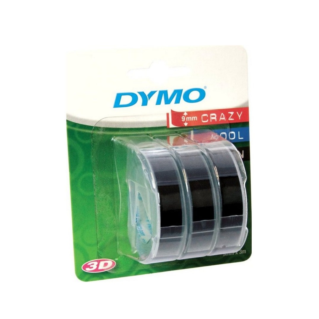 Картридж Dymo S0847730 для принтера этикеток, 9 мм x 3 м, цвет ленты черный, шрифт белый