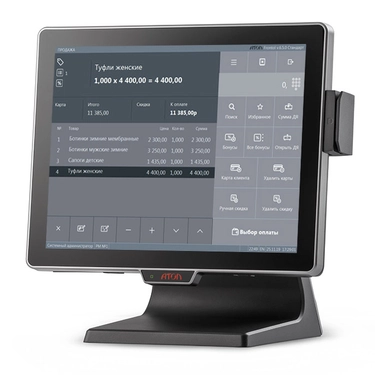 Сенсорный POS-терминал АТОЛ JAZZ 15 Pro v2, 15" P-CAP, Intel Celeron J6412, SSD 256 Гб, 8 Гб DDR4, без MSR, без ОС 61269