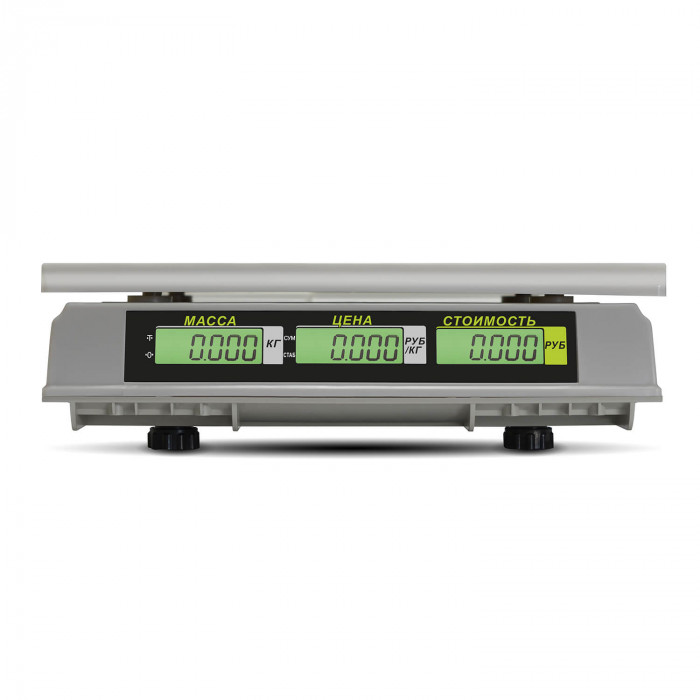 Торговые настольные весы Mertech M-ER 326 AC "Slim" LCD Белые, наибольший предел взвешивания (НПВ) 15 кг, дискретность 0,002 кг.  3760