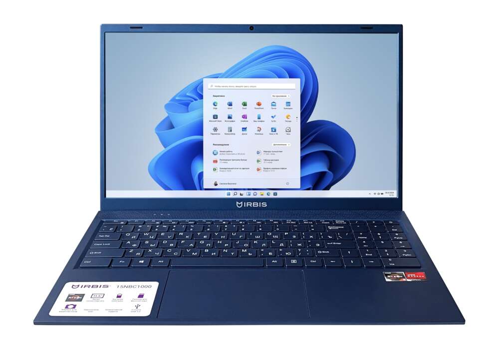 Ноутбук Irbis Blizzard 15NBC1000N 15,6", IPS, AMD Ryzen 3 3200U, 16ГБ, SSD 512ГБ, Radeon Vega 3 Graphics, Win 11 Pro