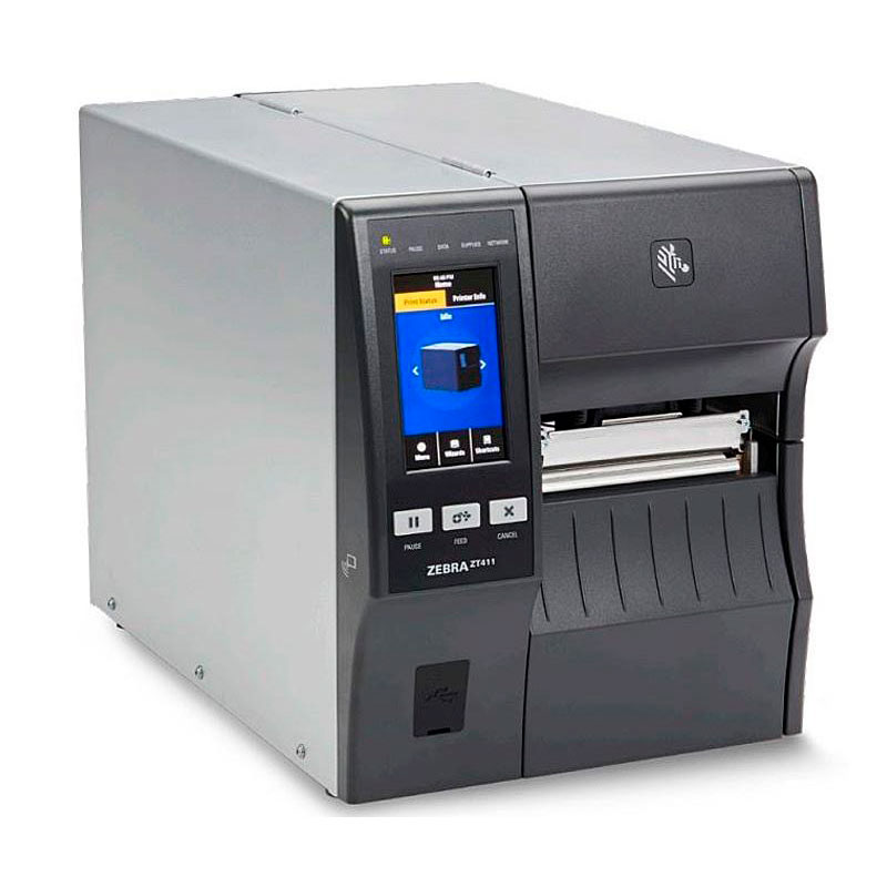 Принтер этикеток Zebra ZT411, 203 dpi, RS-232, USB, Ethernet, Bluetooth, отделитель с намотчиком подложки ZT41142-T3E0000Z