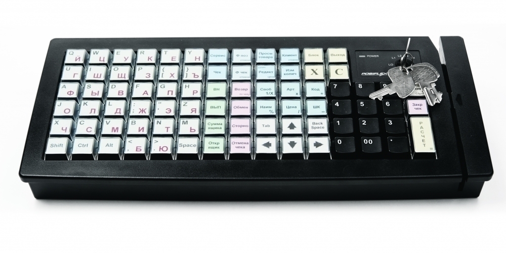 Программируемая клавиатура Posiflex KB-6600U-B черная USB 7993