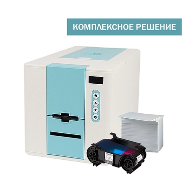 Принтер пластиковых карт Dascom DC-240 односторонний, 300 х 600 dpi, USB (2.0) 28.AFF.6195, стартпак с лентой и картами