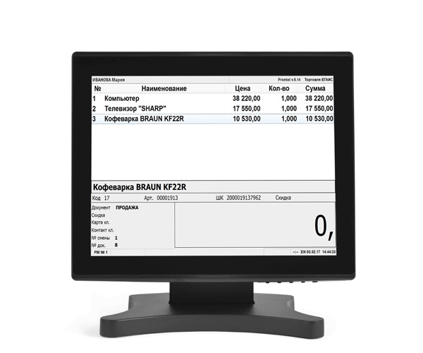 POS-монитор 15" Атол LM15 черный 40981