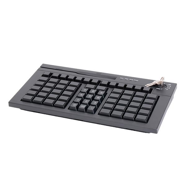 Клавиатура программируемая POScenter S67B, мембранного типа, 63 клавиши, MSR, ключ, USB, 3,0 м., черная 736533