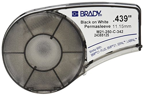 Термоусадочная трубка Brady M21-250-C-342 11.15 мм/2.1 м (d5.5 мм), полиолефин, черный на белом brd110925 