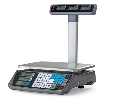 Весы торговые АТОЛ MARTA (со стойкой, СОМ порт, кабель USB-RS, кабель RS-232, лицензия FDU) с поверкой 45036