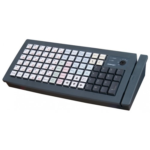 Программируемая клавиатура Posiflex KB-6600B, c ридером магнитных карт 21976
