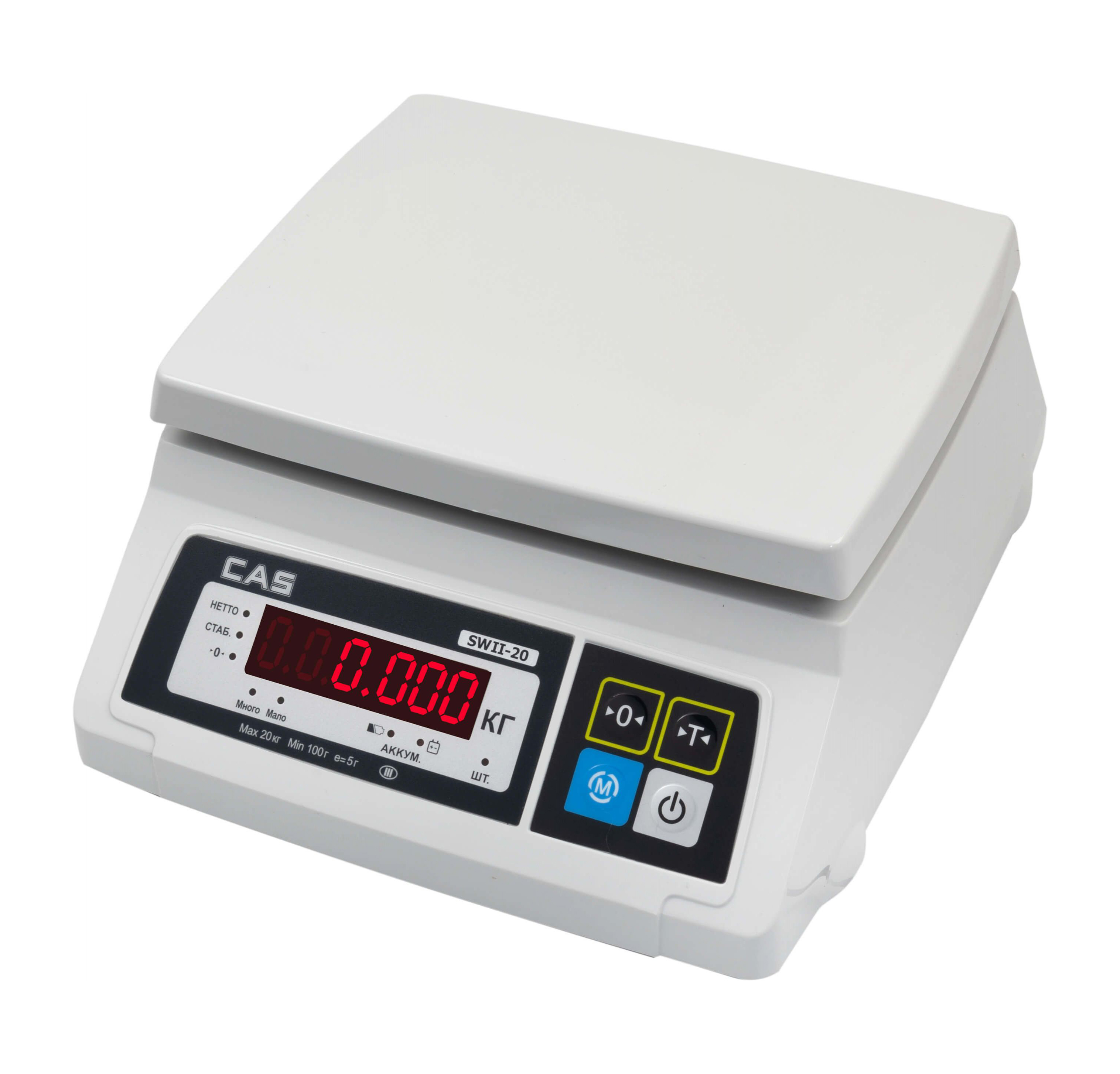 Настольные порционные весы SWII-05 RS-232, наибольший предел взвешивания (НПВ) 5 кг., дискретность 1 г.