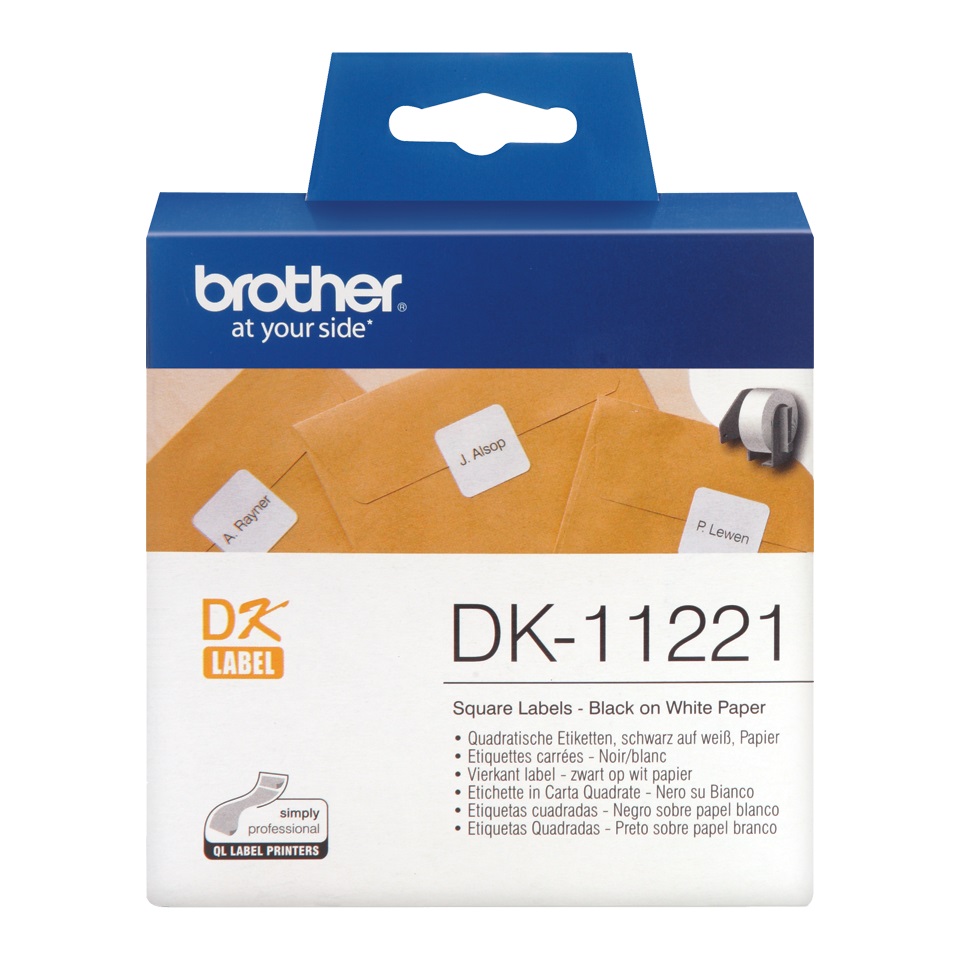 Самоклеящиеся бумажные этикетки Brother DK11221
