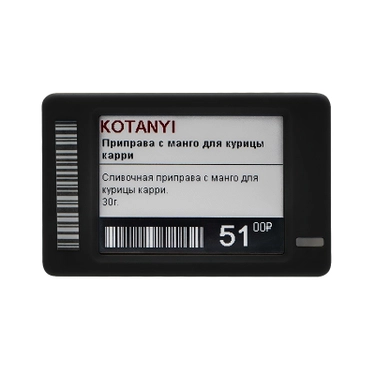 Электронный ценник (ESL) MEFERI LABEL, 1.8'', чёрный, MEC4S18AB