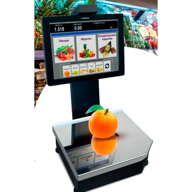 Весы с печатью этикеток ШТРИХ-М РС200 С3 15-2.5 И2 Intropy Retail, черный, Wi-Fi, CAМ, наибольший предел взвешивания (НПВ) 15 кг., дискретность 2 г. 158427