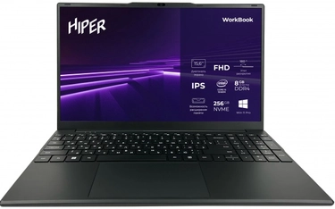 Ноутбук HIPER Workbook I151 FWBC151-I512HR08N2FABWPG 15,6", IPS, Intel Core i5 12450H 2.0Ггц, 8ГБ, SSD 256ГБ, Intel UHD Graphics, Win 11 Pro