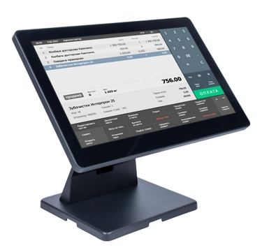 Сенсорный POS-моноблок POScenter Atlas 15", Intel Celeron J4125, SSD 128 Гб, 8 Гб DDR4, MSR, без ОС, черный 6031