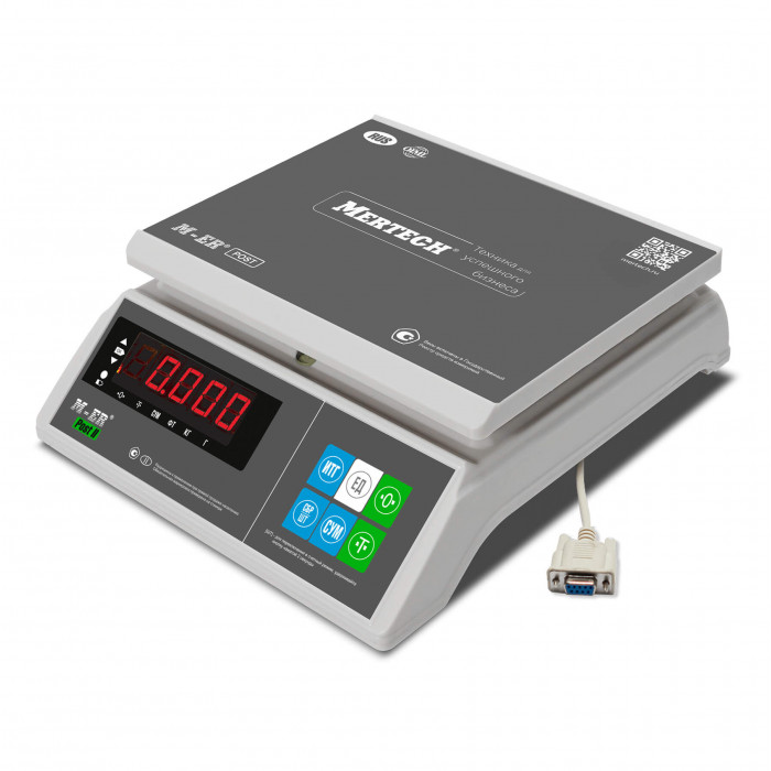 Фасовочные настольные весы Mertech M-ER 326 AFU-15.1 Post II LED RS-232 предел взвешивания (НПВ) 15 кг., дискретность 1 г. 3102