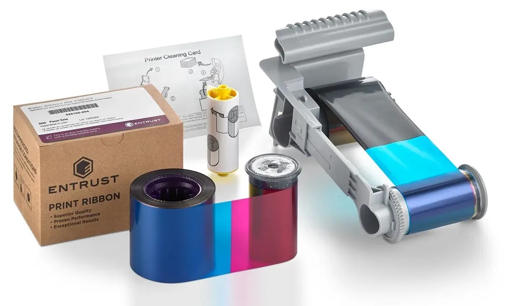 Полноцветная красящая лента для Entrust Datacard Sigma DS1, DS2 YMCKT 500 отпечатков 525100-004