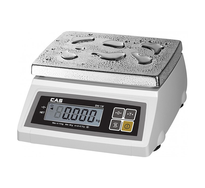 Настольные порционные весы CAS SW-20W RS-232, предел взвешивания (НПВ) 20 кг., дискретность 10 г.
