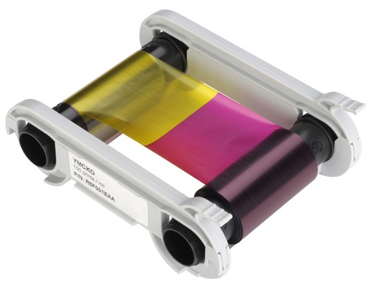 Полноцветная полупанельная лента Evolis YMCKOK 250 отпечатков R7H006NAA