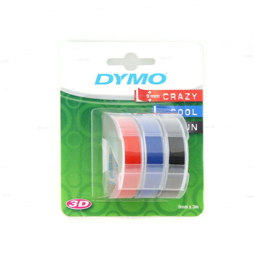 Картридж Dymo S0847750 для принтера этикеток, 9 мм x 3 м, цвет ленты синий/черный/красный, шрифт белый