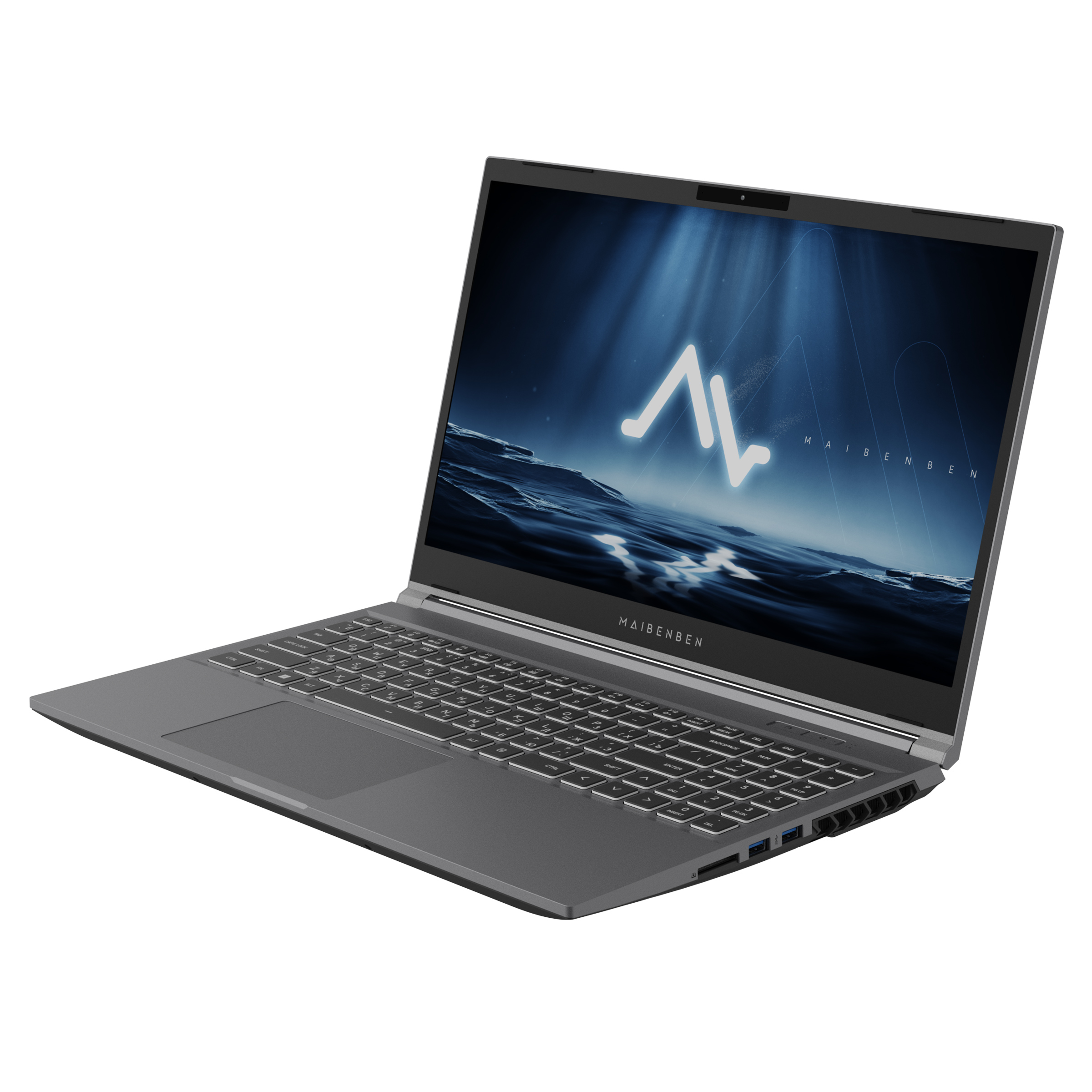 Ноутбук Maibenben X15A-R77435 X15A-R77435FFSLGRE0 15.6", IPS, AMD Ryzen 7 7435 3.1Ггц, 16ГБ RAM, 512ГБ SSD, nVidia GeForce RTX3050 4ГБ, Linux