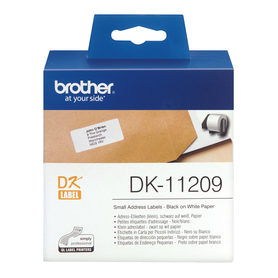 Самоклеящиеся бумажные этикетки Brother DK11209