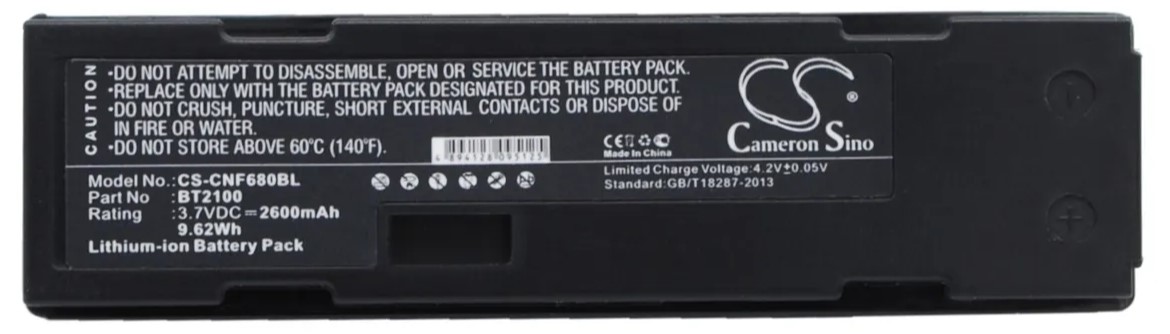 Аккумулятор для сканера штрих-кода Cino 680BT, F680BT, F780BT (CS-CNF680BL 2600 mAh) 