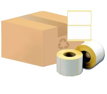 Термоэтикетки 58х40 мм, ЭКО, 700 шт./р., 60 рул./коробка, диаметр втулки 40 мм (1,5 дюйма)