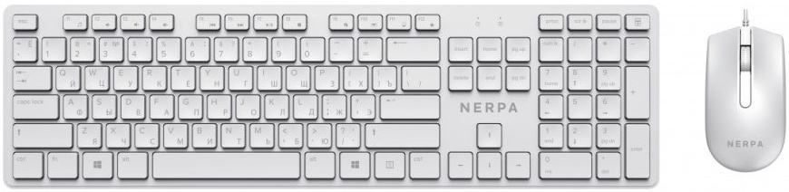 Комплект клавиатура и мышь NERPA, проводной, белый NRP-MK150-W-WHT