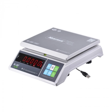 Фасовочные настольные весы Mertech M-ER 326 AFU-3.01 Post II LED USB предел взвешивания (НПВ) 3 кг., дискретность 0,1 г. (двойной дисплей) 3867