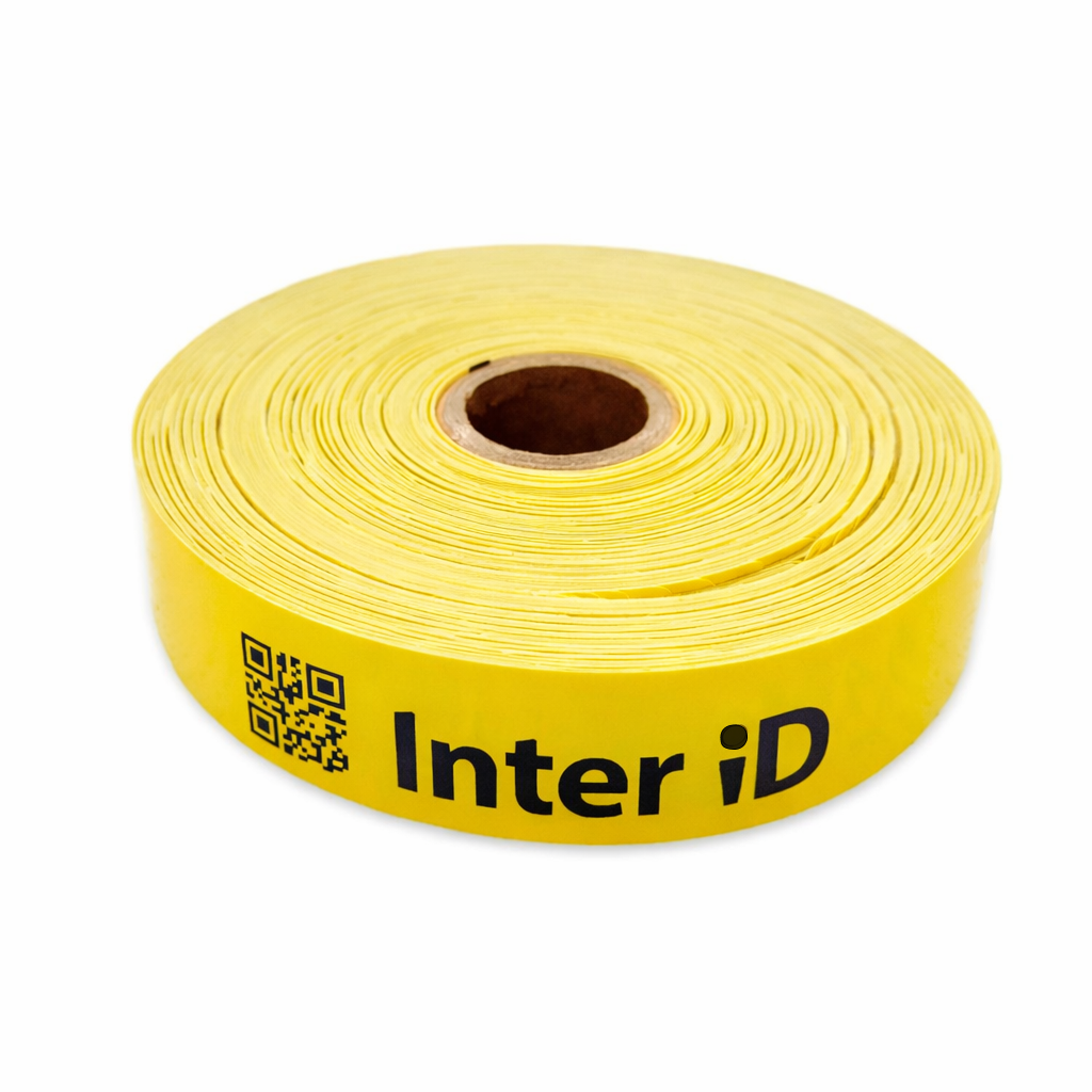 Браслет пластиковый для термопечати 279мм*25мм, 200шт./р., цвет жёлтый, вт. 25
