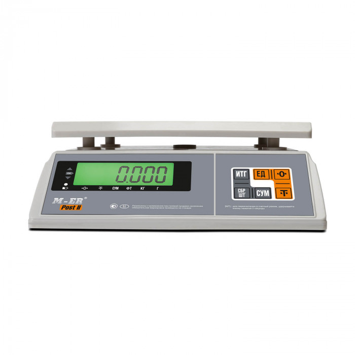 Порционные весы M-ER 326 FU-32.1 LCD без АКБ наибольший предел взвешивания (НПВ) 32 кг., дискретность 1 гр. 3703