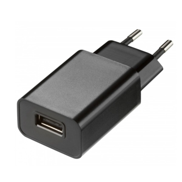 Блок питания USB, 2A черный, универсальный (без кабеля USB-C) PWRS-USBU