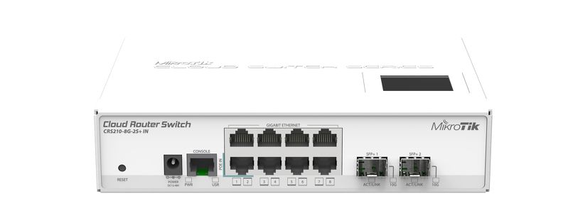 Управляемый коммутатор/свитч Mikrotik CRS210-8G-2S+IN