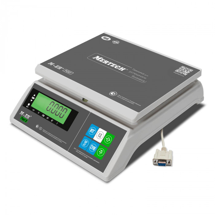 Фасовочные настольные весы Mertech M-ER 326 AFU-6.01 Post II LCD RS-232 предел взвешивания (НПВ) 6 кг., дискретность 0,1 г. 3097