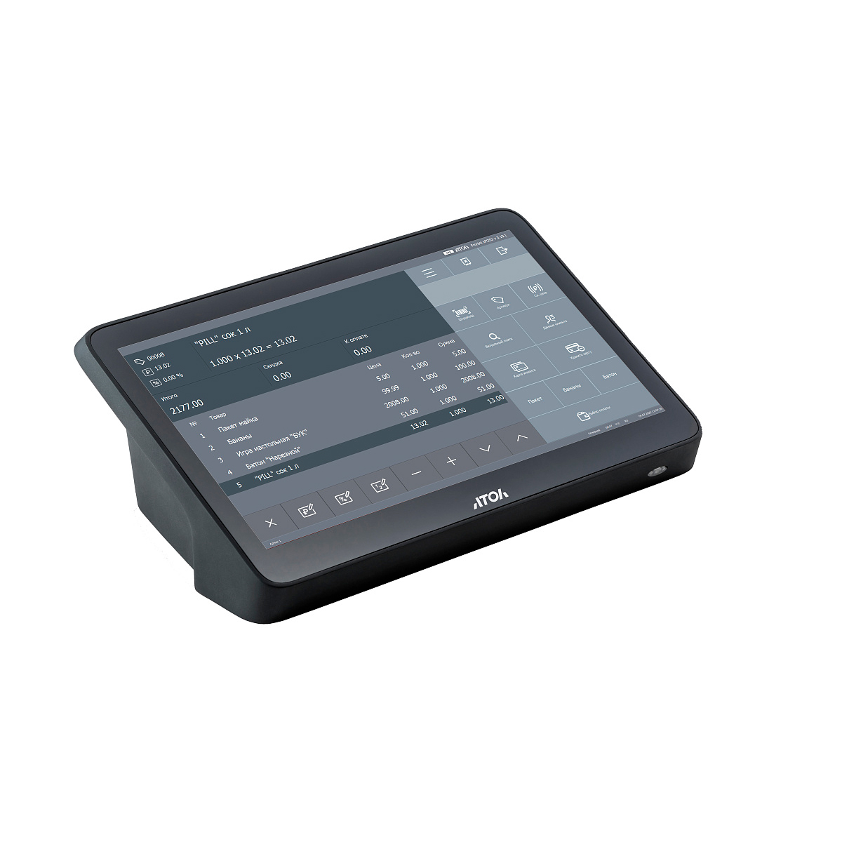 Сенсорный терминал АТОЛ Optima V7 Lite 11.6", Intel Celeron J3455, 8 ГБ DDR3L, SSD 128 Гб M.2, без АКБ, без ОС 62944