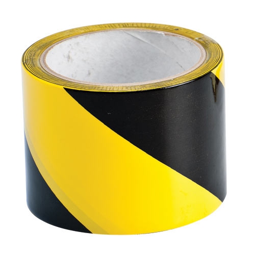 Прочная напольная маркировочная лента для разметки Brady, черно-желтая, 75 мм x 16.5м, B-950 (самоклеящийся винил), 1 рулон gws55303