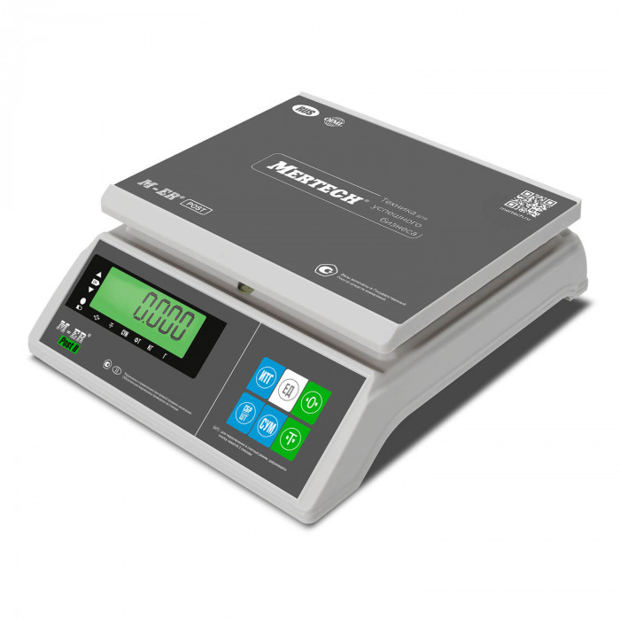Фасовочные настольные весы Mertech M-ER 326 AFU-15.1 Post II LCD предел взвешивания (НПВ) 15 кг., дискретность 1 г. 3060
